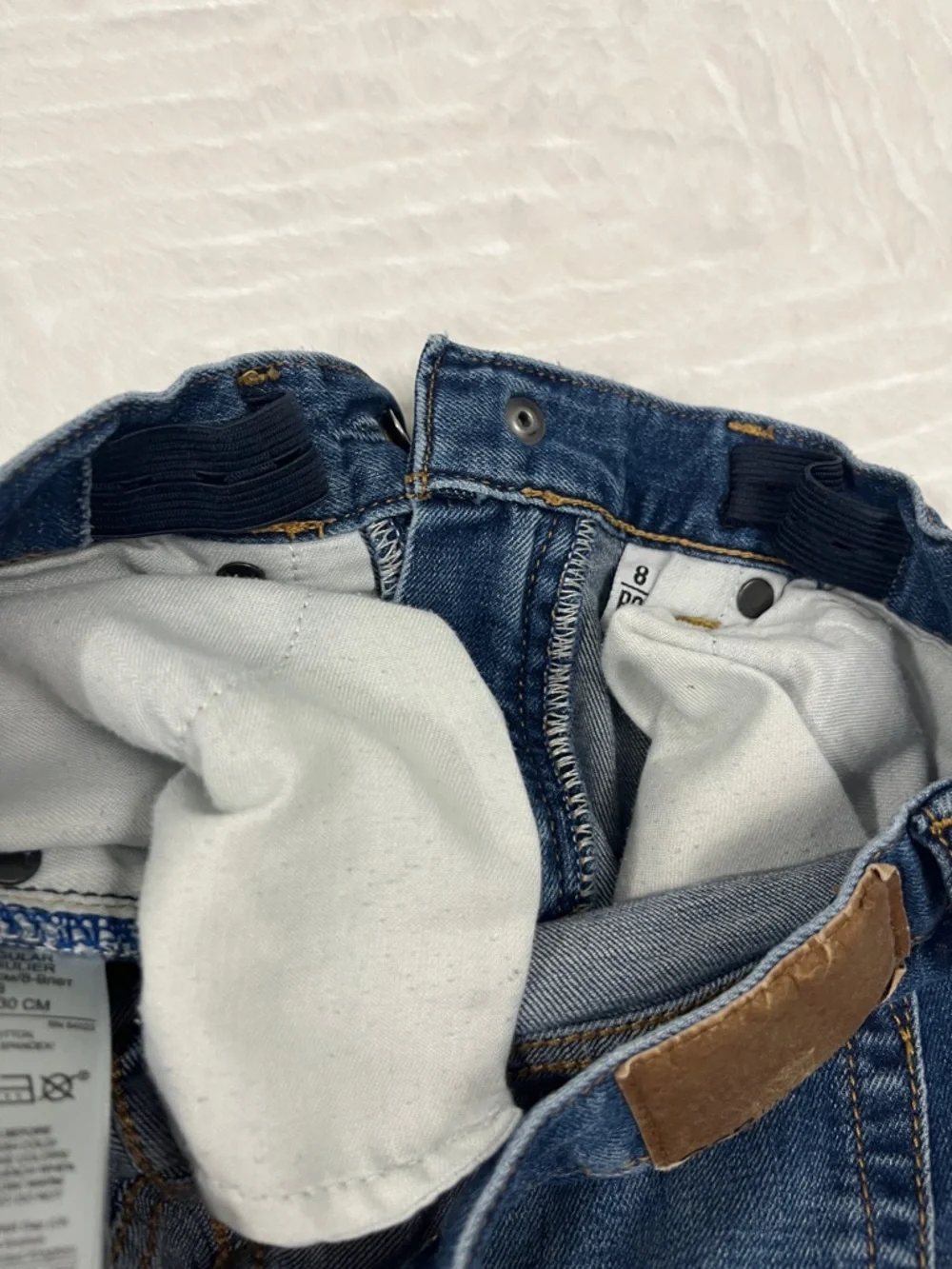 Girls Gap Classic Midwash Blue Straight Jeans Size 8 slide‎ closure